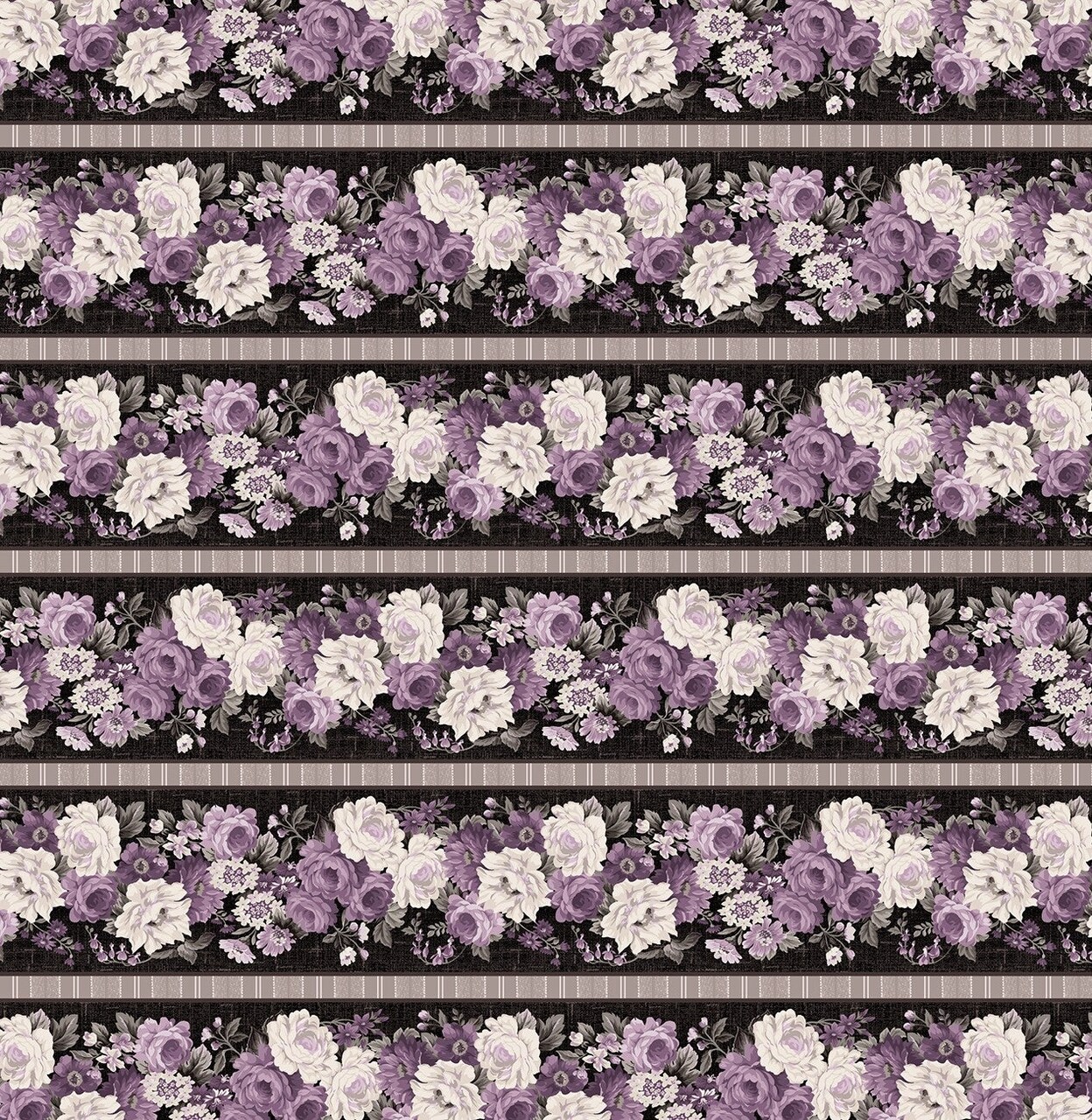 Fabric Wilmington Multi Repeating Stripe Blackberry Bramble by the Quarter Yard 98757-916